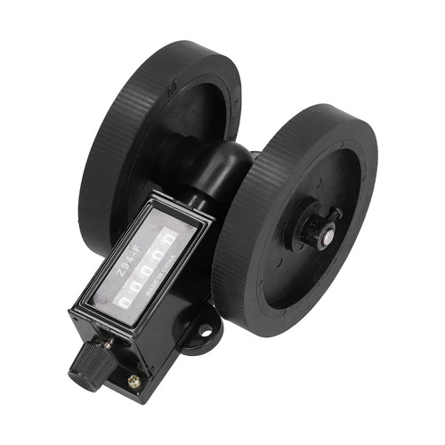 Mechanical Length Meter, Z94-F 5 Digit Digit Roller Type Meter Counter with Measuring Counter Rolling Wheel, for Measuring 0-99 Textile, Printing, Artificial Leather