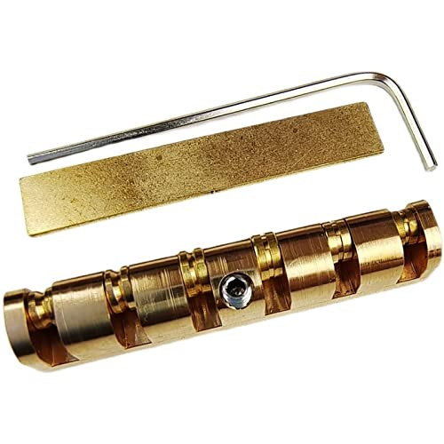 Kaynes 43mm Height Adjustable Brass Roller Guitar Nut Replacement for Les Paul LP SG Style Electric or Acoustic Guitars