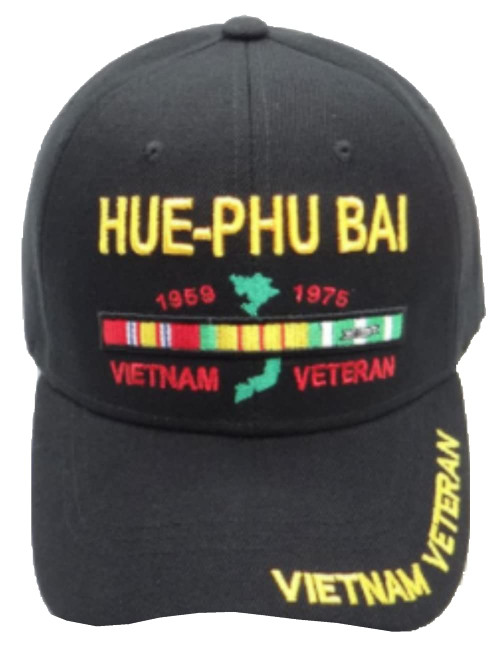First Military Choice Hue PHU Bai Vietnam Veteran Black Baseball Cap New