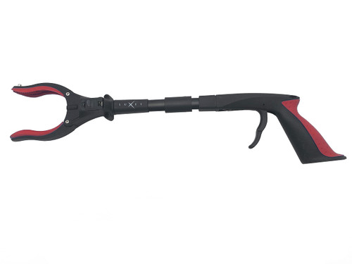 Grabber Tool 19" Aluminum Magnetic Claw with LED Light, Lightweight Foldable Reacher Grabber Pickup Tool, Gripper Grabbers for Elderly Grab it Reaching Tool Trash Picker Grabber, Red, by Luxet