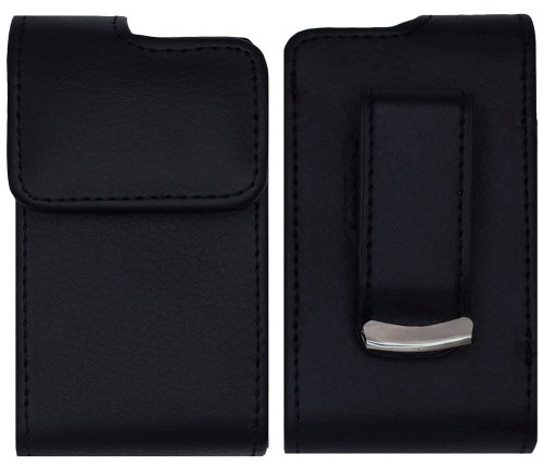 2nd Gen Premium Pouch Case with Belt Clip for Medtronic MiniMed Insulin Pump 770G / 780G / 670G / 640G / 630G (BLACK/Vertical/1A)