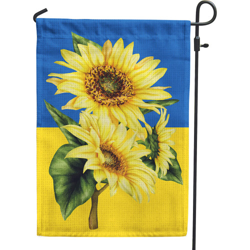 PAMBO Ukraine Garden Flags,Sunflower Ukrainian Flag National Flower Flags 12x18Inch Double Sided Printing
