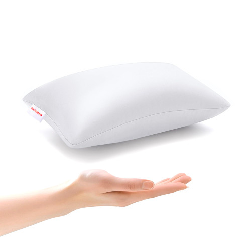 Pro Goleem Small Pillow 11’’x6’’x2.5’’ for Kids and Baby Sleeping with Name Tag Mini Tiny Pillow for Camping and Chair Car Air Nap Neck Lumbar Knee Rest Pillows, White