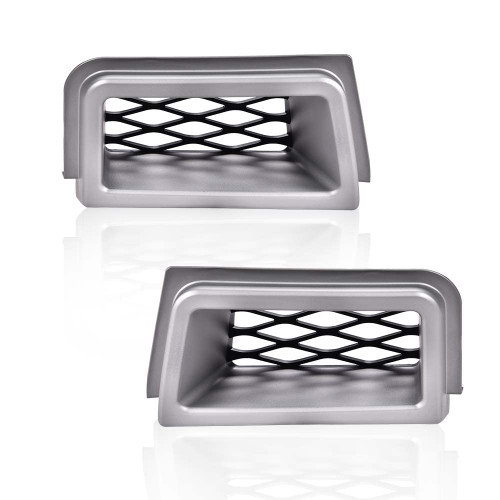 G-PLUS Front Bumper Caliper Air Duct Compatible with 2003-2007 Chevy Silverado 1500 SS-Style Left & Right Pair (Gray)