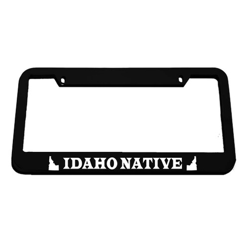 Speedy Pros Idaho Native Zinc Metal License Plate Frame Car Auto Tag Holder - Black 2 Holes Speedy Pros Idaho Native Zinc Metal License Plate Frame Car Auto Tag Holder - Black 2 Holes