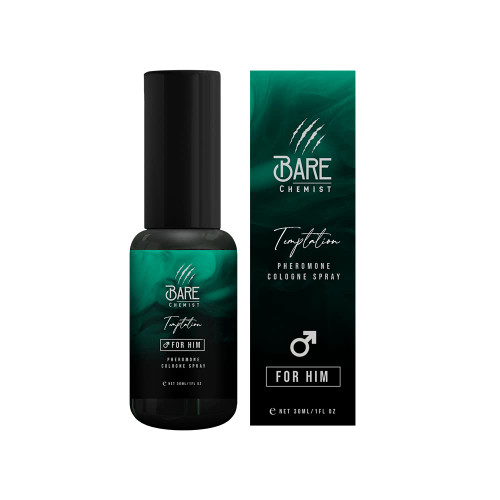 Bare Chemist Pheromones for Men to Attract Women (Temptation) Cologne - Extra Strong, Concentrated Proven Formula Spray
