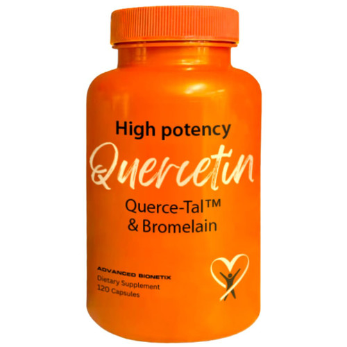 Advanced Bionetix Querce-Tal™ Quercetin + Bromelain 120 Veg Capsules | High Potency Enhanced Absorption Bioavailability. Supports Anti-Oxidant, Flare up Events, Heart Immune Health, Packaging May Vary