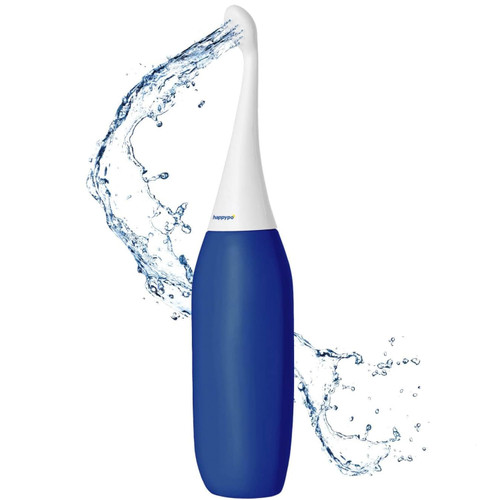 HappyPo The Original Butt Shower - Portable Bidet - The Easy-Bidet 2.0 Replaces Wet Wipes and Shower Toilet - Portable Bum Spray for Travel - Dark Blue