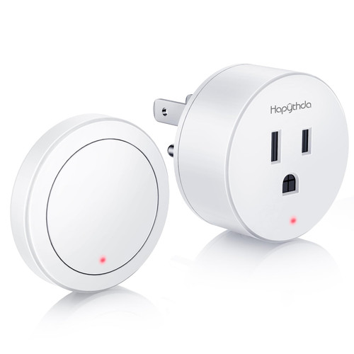 HAPYTHDA Garbage Disposal Wireless Switch Kit, 15A/1500W, Remote Control Outlet, Air Switch Garbage Disposal Button, 500ft RF Range, No Drilling On Sink Top