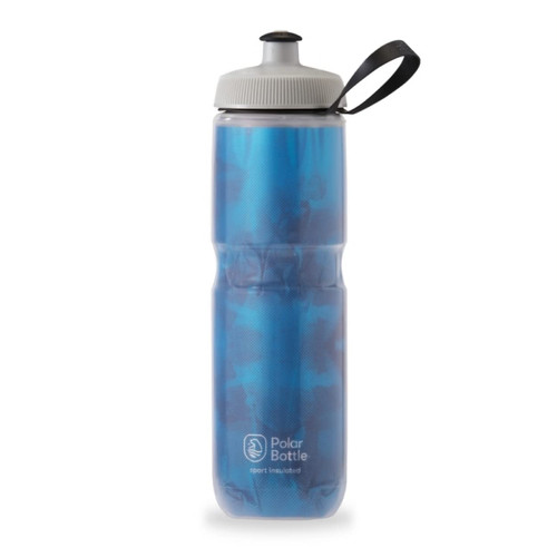 Polar Bottle Gym Sport Insulated Water Bottle - BPA-Free, Sport & Bike Squeeze Bottle with Handle (Fly Dye - Electric Blue, 24 oz), LDPE, TPU