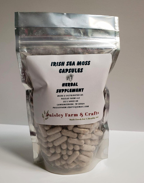 Irish Sea Moss Powder Capsules 300 Pack - Herbal Supplement -Made Fresh On Demand! Irish Sea Moss Powder Capsules 300 Pack - Herbal Supplement -Made Fresh On Demand!