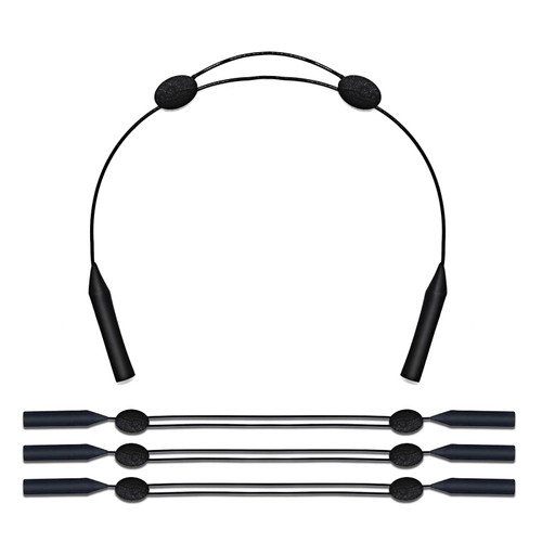 BERYLER 4 Pack Adjustable Glasses Strap(9" to 13.8"), Durable and Waterproof Eyeglasses Retainer, Anti-Slip Sunglasses Holder for Adults and Kids