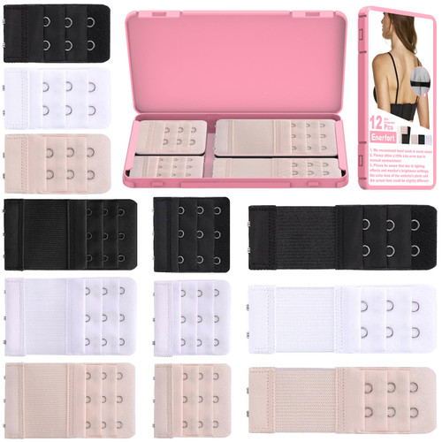 Women's Comfortable Bra Extender, Soft Bra Extension Strap with Storage Case for all Bra Brassiere Models, Elastic Lady's Bra Extender