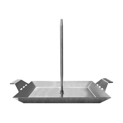 GRILLVANA Stainless Steel Vertical Skewer for Tacos Al Pastor, Shawarma, Kebabs- BBQ Grilling Accessory w/ 2 removable spikes (8.5” and 12”)- Use on Charcoal Grills or Stove- Handles, No Drip Plate