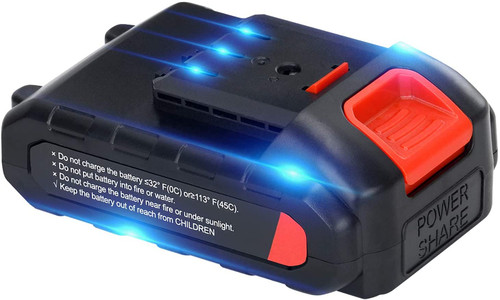 New Huing 21V Lithium Battery for 6 Inch Mini Handheld Cordless Electric Chainsaw (Only Battery)