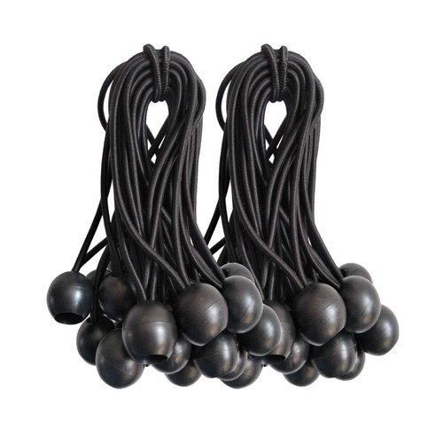 Ball Bungee Cords, 50 Packs, 6Inch Black Tie Down Cords for Tarp, Canopy Shelter, Wall Pipe, UV Resistant Ball Bungee Cords, 50 Packs, 6Inch Black Tie Down Cords for Tarp, Canopy Shelter, Wall Pipe, UV Resistant