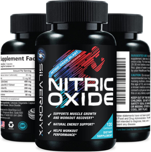 Extra Strength Nitric Oxide Booster - 3X Strength L-Arginine, Citrulline, & Beta Alanine - Premium Nitric Booster Natural Energy, Muscle & Heart Support, Bottled in USA for Men & Women - 120 Capsules