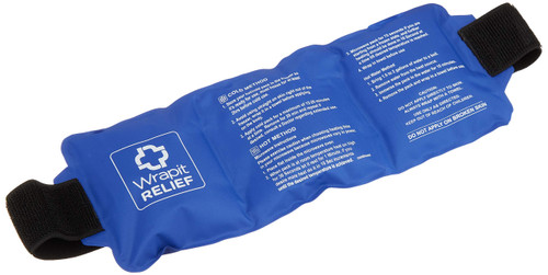 Wrapit Relief - Large Gel Ice Pack with Strap| Hot/Cold Pain Relief for Knee, Back, Ankle, Neck and Shoulder| Freezable & Microwavable Soothing Recovery Packs for Sports