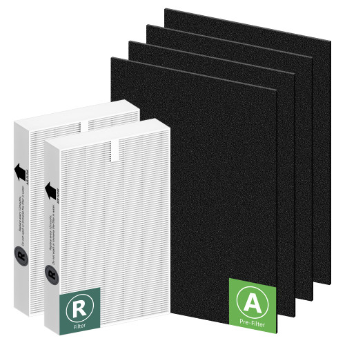 HPA200 Replacement Filters for Honeywell HRF-ARVP200, HPA200, HPA201, HA202, HPA204, HPA250 Series Air Purifiers, 2 HEPA R Filter and 4 Activated Carbon Pre-Filters A by Funmit