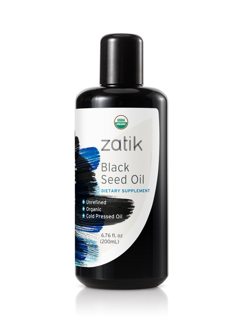 Zatik Naturals - Black Cumin Seed Oil - Cold-Pressed, USDA Certified Organic, Vegan, Gluten-Free, Non-GMO, 6.76 fl oz, 200 ml