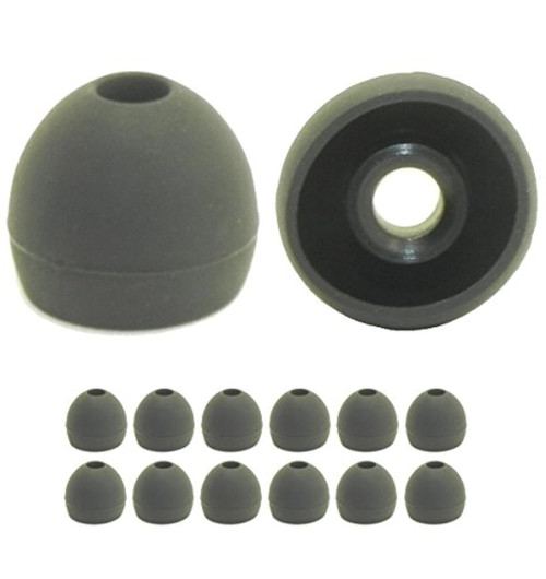 6 Pr Black Extra Large Ear Tips Earphones Plus Replacement Ear Tips for in Ear Earbud Earphones