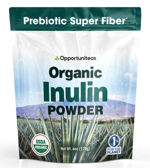 Opportuniteas Organic Agave Inulin Powder – Soluble Fiber Ingredient from Blue Agave, Unflavored