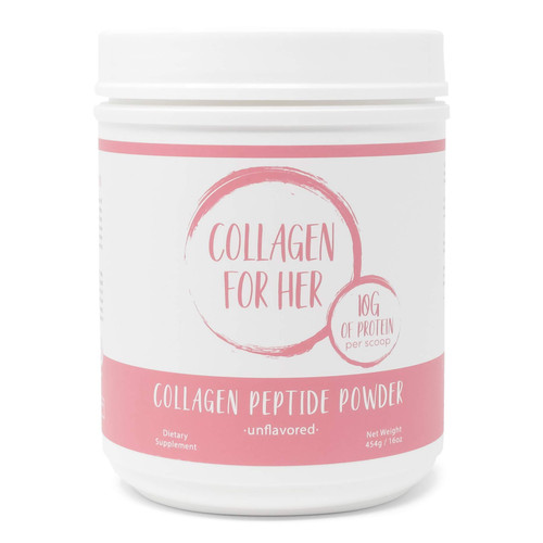 Collagen For Her: Unflavored Collagen Peptides Powder - Hydrolyzed Collagen Protein Supplement for Women | Vital for Hair, Skin, Nails, Gut Support, Paleo, Keto (41 Servings)
