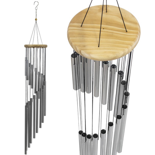 Sorbus Wind Chimes – Tubular Decorative Outdoor Garden Accent with Soothing Musical Bell Sounds – Great for Memorial, Home, Deck, Patio, or Garden, Metal
