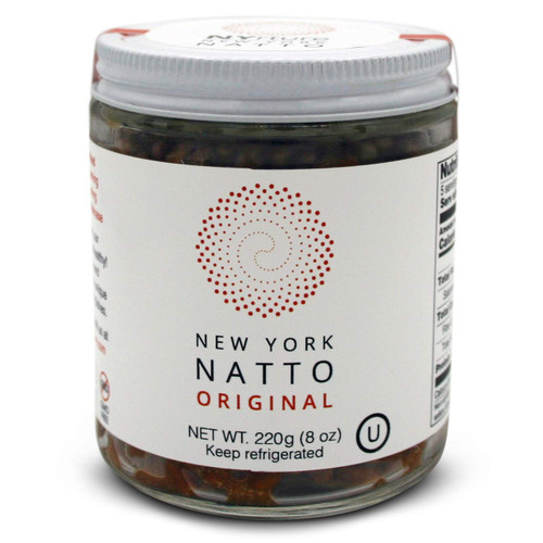 New York Natto Original - Japanese Probiotic Superfood made fresh in NYC - Non-GMO - 4 jars, 8 ounces (220 grams) per jar