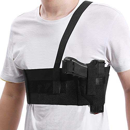 Deep Concealment Shoulder Holster, Belly Band Holster for Concealed Carry, Accmor Elastic Underarm Gun Holster Waistband for Men and Women, Right Hand Draw