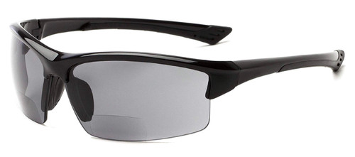 Incredible Bargains Foster Bifocal Sun Reader Wrap Around Reading Sunglasses + 2.00 Black