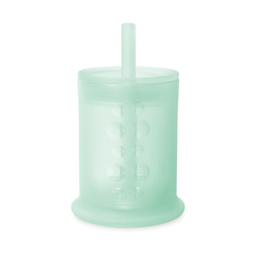 Olababy Silicone Training Cup with Straw Lid | Babies Water Drinking Cup | 6+ Mo Infant To 12-18 Months Toddler | Sippy Cup For Kids & Smoothie Cup | Baby Led Weaning (Mint, 5 oz) Olababy Silicone Training Cup with Straw Lid | Babies Water Drinking Cup | 6+ Mo Infant To 12-18 Months Toddler | Sippy Cup For Kids & Smoothie Cup | Baby Led Weaning (Mint, 5 oz)