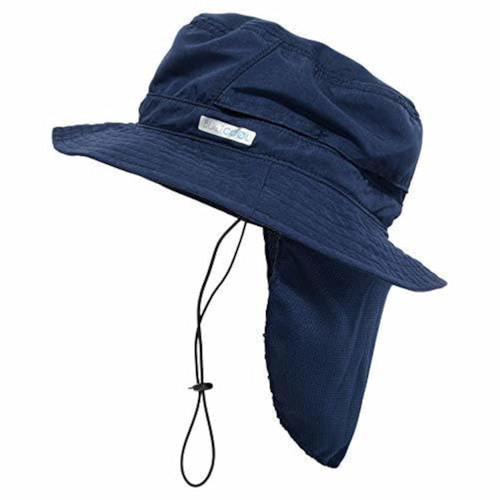 BUILTCOOL Adult Cooling Bucket Cap with Neck Shade – Boonie Hat, Waterproof Sun Protection for Hunting, Fishing, Hiking and Kayaking, Medium/Large, Navy