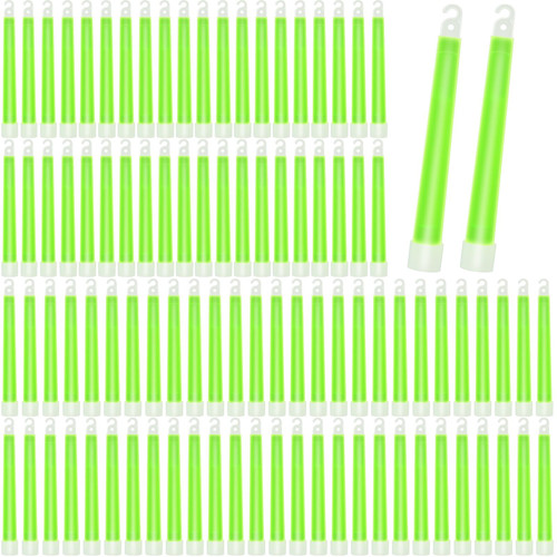 Sotiff 96 Pcs Bright 6 Inch Large Glow Sticks Bulk Emergency Glow in The Dark Sticks with 12 Hour Duration for Camping Hiking Outdoor Parties Activities Survival Storms Blackouts (Green) Sotiff 96 Pcs Bright 6 Inch Large Glow Sticks Bulk Emergency Glow in The Dark Sticks with 12 Hour Duration for Camping Hiking Outdoor Parties Activities Survival Storms Blackouts (Green)