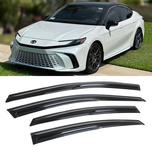 Fits for 2025 Toyota Camry Kamuri JDM 3D Wavy Mugen Style Window Visor Rain Guards Wind Deflector Fits for 2025 Toyota Camry Kamuri JDM 3D Wavy Mugen Style Window Visor Rain Guards Wind Deflector