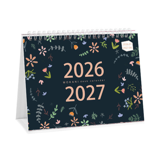 Desk Calendar 2026-2027, Monthly Desktop Calendar(Jan. 2026 - Jun. 2027, 10" x 8.25"), Standing Flip Calendar with Thick Paper, Academic Year Standing Desk Calendar with Planner Stickers