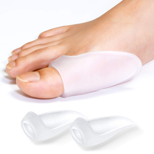 Promifun Gel Bunion Protector Shield, 10 Pack of Bunion Pads and Cushions, Bunion Guard for Big Toe, Relieve Foot Pain from Friction, Rubbing and Pressure - Clear