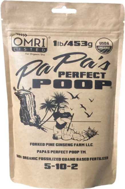 1lb. Papas Perfect Poop 100% Organic Plant Food & Fertilizer. Patented & OMRI Listed - 1lb Bag 1lb. Papas Perfect Poop 100% Organic Plant Food & Fertilizer. Patented & OMRI Listed - 1lb Bag