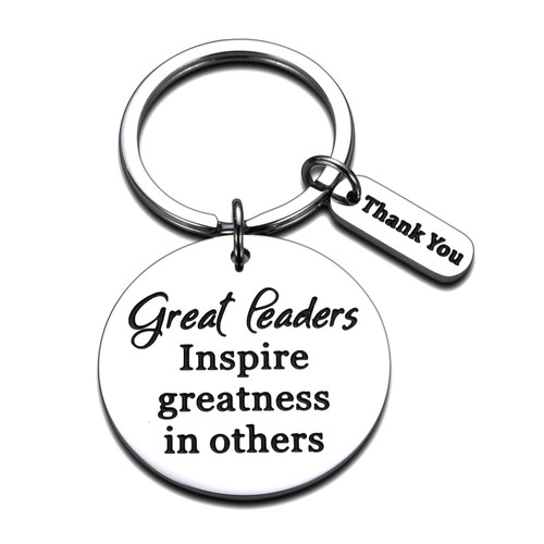 Boss Leader Keychain Gifts - Thank You & Birthday Gifts for Bosses, Inspire Greatness Stocking Stuffers