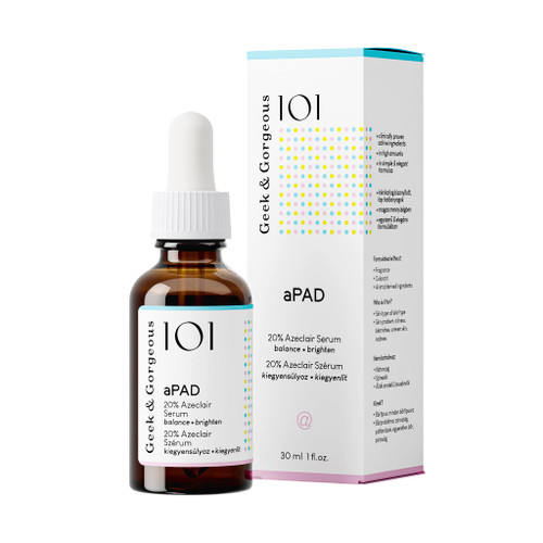 Geek & Gorgeous - aPAD - Soothing Azelaic acid Serum, against redness, for all skin types and also for sensitive skin, 1 oz