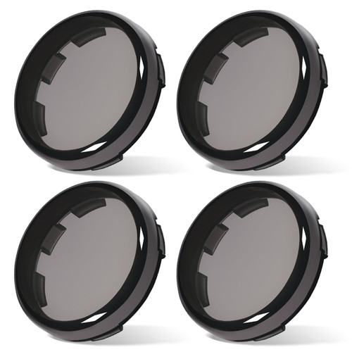 Benlari 2inch Smoke Bullet Turn Signal Light Lens Cover Anti-scratch Lenses Fit for Harley Touring Street Glide Road Glide Road King Electra Glide Softail Dyna Sportster Iron883 1200, 4PCS