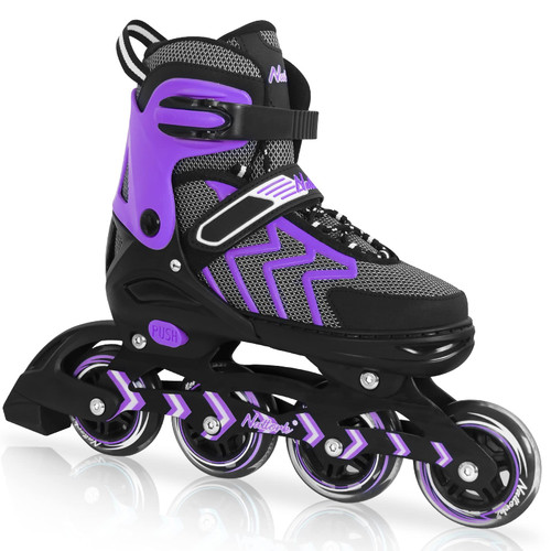 Nattork Adjustable Blades Roller Skates for Kids Girls and Boys,Outdoor & Indoor Purple Inline Skates for Adults Women and Men,Beginners,Size 1 2 3 Nattork Adjustable Blades Roller Skates for Kids Girls and Boys,Outdoor & Indoor Purple Inline Skates for Adults Women and Men,Beginners,Size 1 2 3