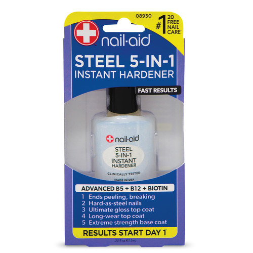 NAIL-AID Steel Instant Hardener, Clear, 0.55 Fluid Ounce