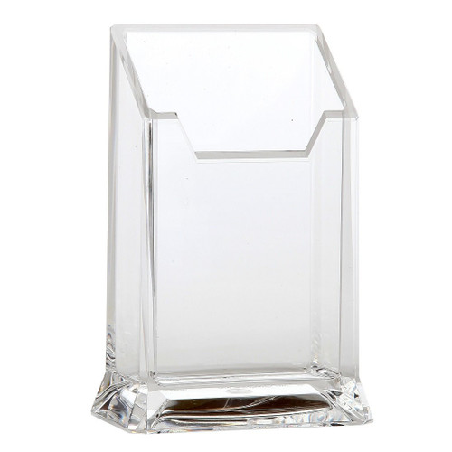 Home-X Acrylic Pen Holder – Multipurpose Clear Acrylic Makeup Brush Holder with Wide Opening and Stable Base for Eyeglasses, Pencils, Tools – Ideal for Desk, Vanity, Bathroom Storage