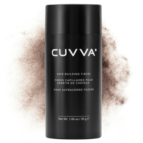 CUVVA Hair Building Fibers (30g) - Instantly Fill in Fine and Thinning Hair to Create a Thicker, Fuller Look - 13 Different Shades for Men & Women - Medium Brown