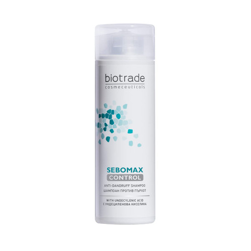 Biotrade Sebomax Control Anti-Dandruff Shampoo 200 ml, Soothes the Irritated Scalp, Clears Dandruff, Impurities, SLS and SLES Free