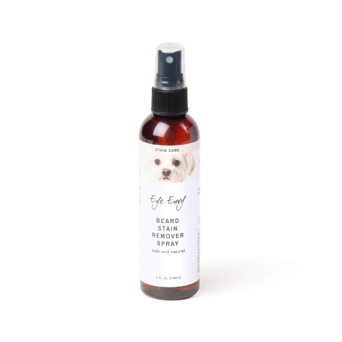 Eye Envy Beard Stain Remover Spray for Dogs/Cats. 100% Natural, Safe. Remove Stains from Drooling, Saliva, Food, Runoff from Tearing. Treats The Cause. Removes Odors. Keeps Dog Beards Clean. 4oz