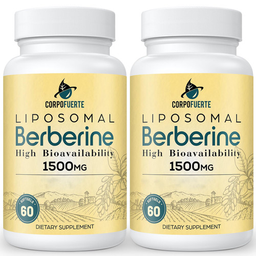 Corpofuerte Liposomal Berberine HCl 1500 mg - Berberine Supplement Activates AMPK - Supports Body Balance in Women and Men - Third-Party Tested for Purity