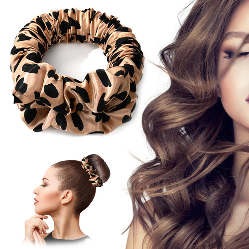 Hnhnmem Heatless Curling Scrunchie for Long Hair No Heat Curls, Soft Sleep Scrunchie, Lazy Rollers, Overnight