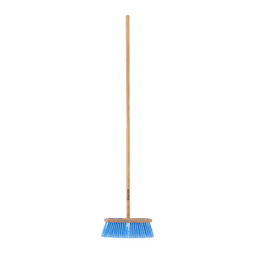 Superio Kitchen Broom - USA Wood Handle, Fine Premium Blue Bristles - Heavy Duty Household Broom - Easy Swiping Dust and Wisp, Home, Kitchen, Lobby, Floors and Corners.